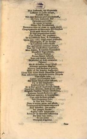 Tam subito casu, quae valuere, ruunt. Epitaphium ... quia heic jacet, ... Dominus Ildephonsus Abbatum Weichenstephanensium ...