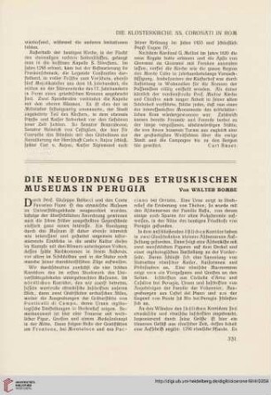 6: Die Neuordnung des etruskischen Museums in Perugia