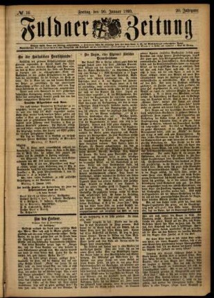 Ausgabe vom Freitag, den 20. Januar 1893.