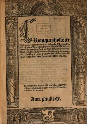 Chronique et histoire du Roy Louis XI. en France
