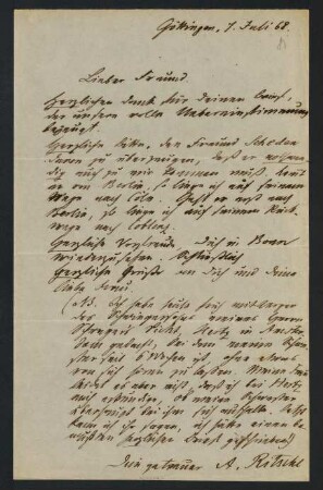 81r-81v, Brief: Göttingen, 7. Juli 1868