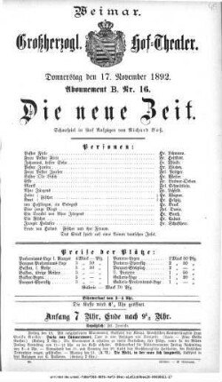 Die neue Zeit