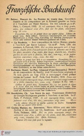 Französische Buchkunst (Nr. 151 - 205)