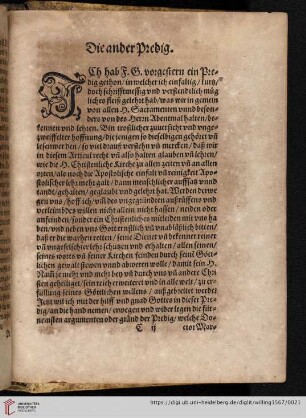 Die ander Predig