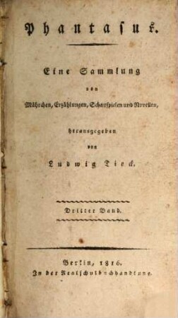 Phantasus : Eine Slg. von Mährchen. 3. (1816)