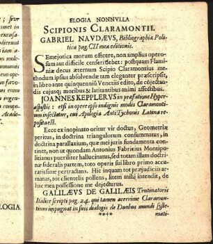 Elogia Nonnvlla Scipionis Claramontii.