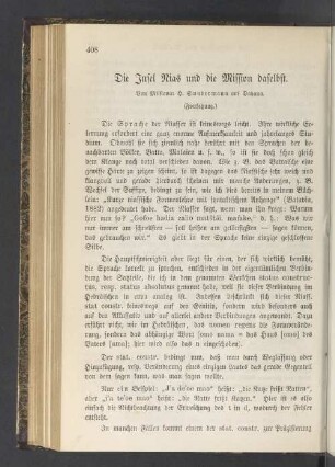 Die Jusel Nias und die Mission daselbst