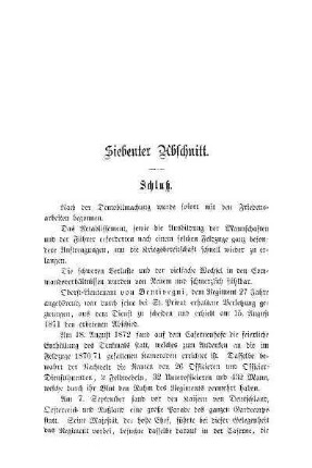 Siebenter Abschnitt. Schluß