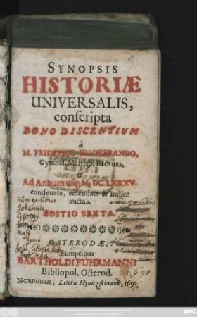 Synopsis Historiae Universalis