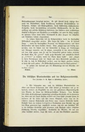 ¬Die¬ biblischen Wunderberichte und der Religionsunterricht