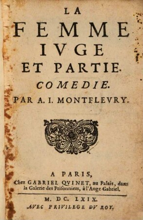 Le femme juge et parti : Comedie