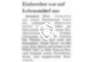 Einbrecher war aus Lebensmittel aus