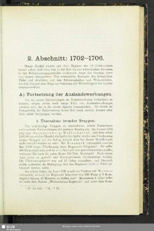 2. Abschnitt: 1702-1706