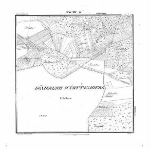 Kartenblatt SW XIV 21 Stand 1842 (nur hohenzollerischer Teil)