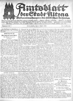 Nummer 14 : Sonnabend, den 4. April 1925