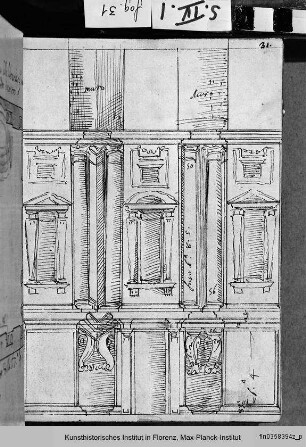 Biblioteca Laurenziana in Florenz : Aufmaße des Vestibüls