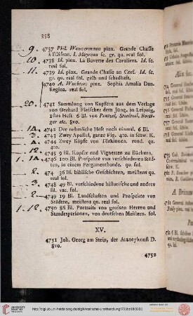 XV. (Nr. 4751-4808)