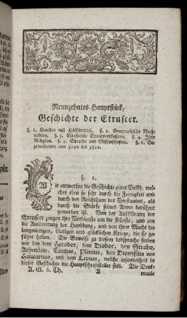 Neunzehntes Hauptstück. Geschichte der Etruscer