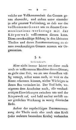 §. 2. Lebenskraft