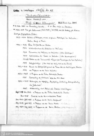 Biographie Victor Klemperer