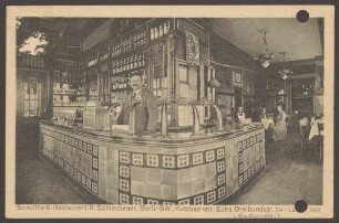 Ansichtskarte „Schultheiß-Restaurant“, Katzbachstraße Ecke Dreibundstraße