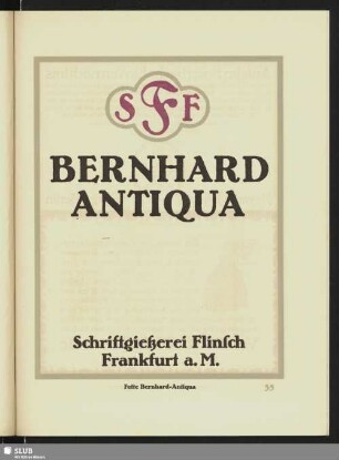 Bernhard Antiqua-Schriftgießerei Flinsch