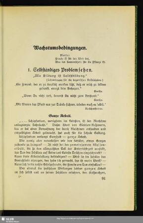Wachstumsbedingungen