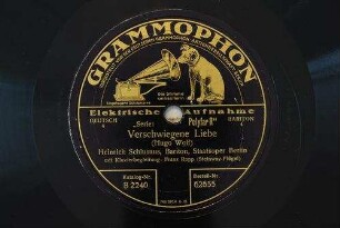 Verschwiegene Liebe / (Hugo Wolf)