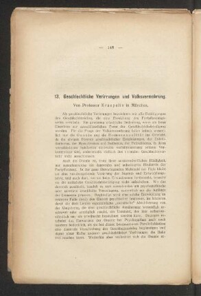 13. Geschlechtliche Verirrungen und Volksvermehrung.