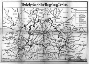 Karte: Verkehrskarte der Umgebung Berlins