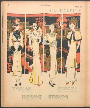 Un desfile de modelos [Dibujos] : Para la mujer
