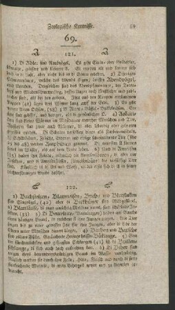 69. (121.) -84. (144.) Zoologische Kentnisse