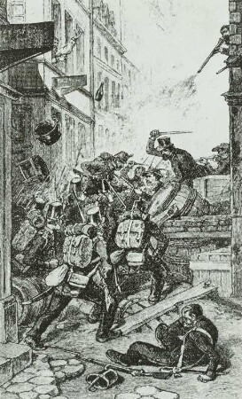 Barrikadenkampf in Frankfurt am Main, September 1848