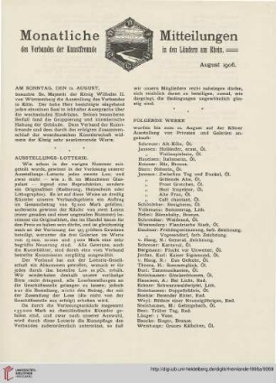 Monatliche Mitteilungen