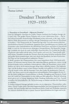 Dresdner Theaterkrise 1929-1933