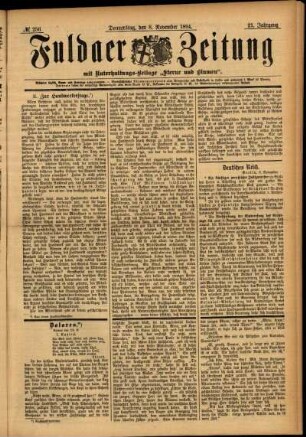 Ausgabe vom Donnerstag, den 08. November 1894.