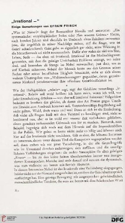 "Irrational -": einige Bemerkungen