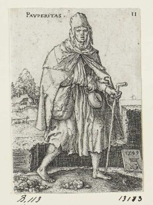 Pauperitas, Blatt 11 der Folge "Tugenden und Laster"