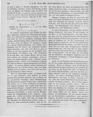 Locher, H.: Aretäus aus Kappodocien. Mit Übersetzung seiner vorzüglichsten und interessantesten pathologischen und therapeutischen Schilderungen. Eine Monographie. Zürich: Schulthes 1847 (Beschluss von Nr. 249)