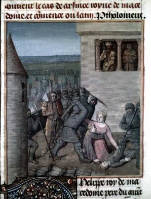 Des cas des nobles hommes et femmes — Die Söhne von Arsinoe, Folio 152recto