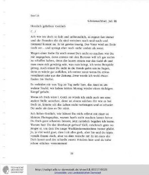 Brief 20, Juli 1888