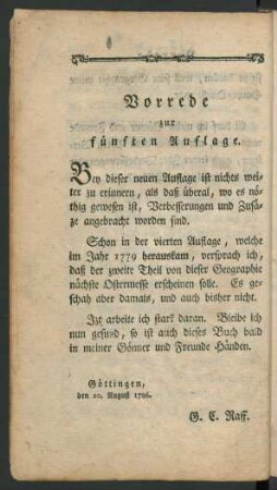 Vorrede zur fünften Auflage