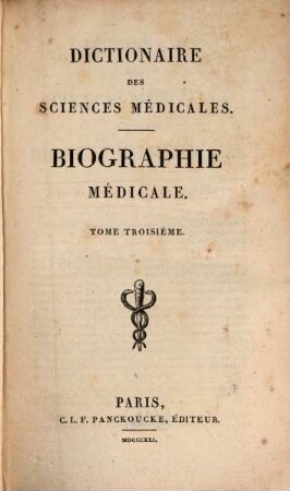 Dictionaire Des Sciences Médicales - Biographie Médicale. 3, Brow - D