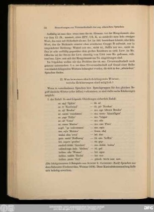 II. Was beweisen ähnlich klingende Wörter, welche Erklärungen sind möglich?