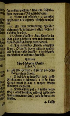 Epistel Am Sonntage Oculi/ Ephes. V. = Na-Nedzelu Oculi/ Ephes. V.