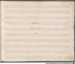 Amadis di Grecia, V (7), strings, woodwinds, cor (2) - BSB Mus.ms. 164 : Amadis // Atto primo (- terzo) // 1724 // [spine title:] AMADIS // ATTO // I. (- III.)