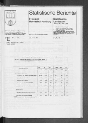 Index der Nettoproduktion im Juni 1983 : Lfd. Nr. 33