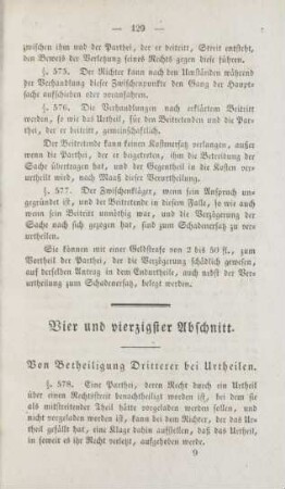 Vier und vierzigster Abschnitt. Von Betheiligung Dritterer bei Urtheilen