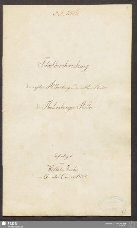 Fahrtbeschreibung der ersten Abtheilung in der achten Revier des Thelersberger Stolln - 18.6200 4.