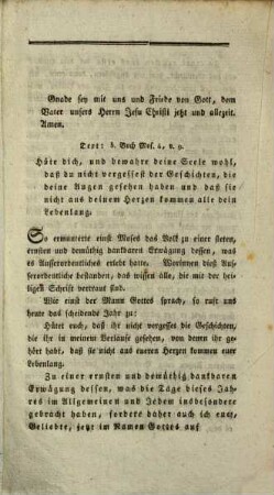Kanzelrede am letzten Abende des Jahres 1831